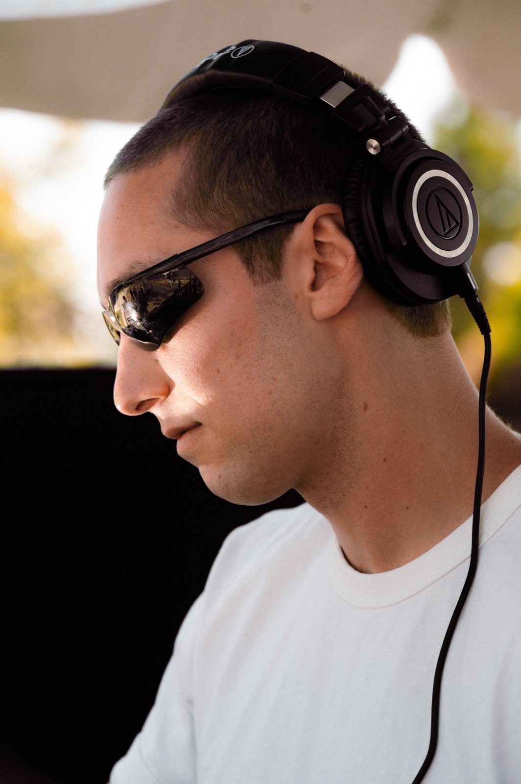 Darius on the decks in the afternoon sun